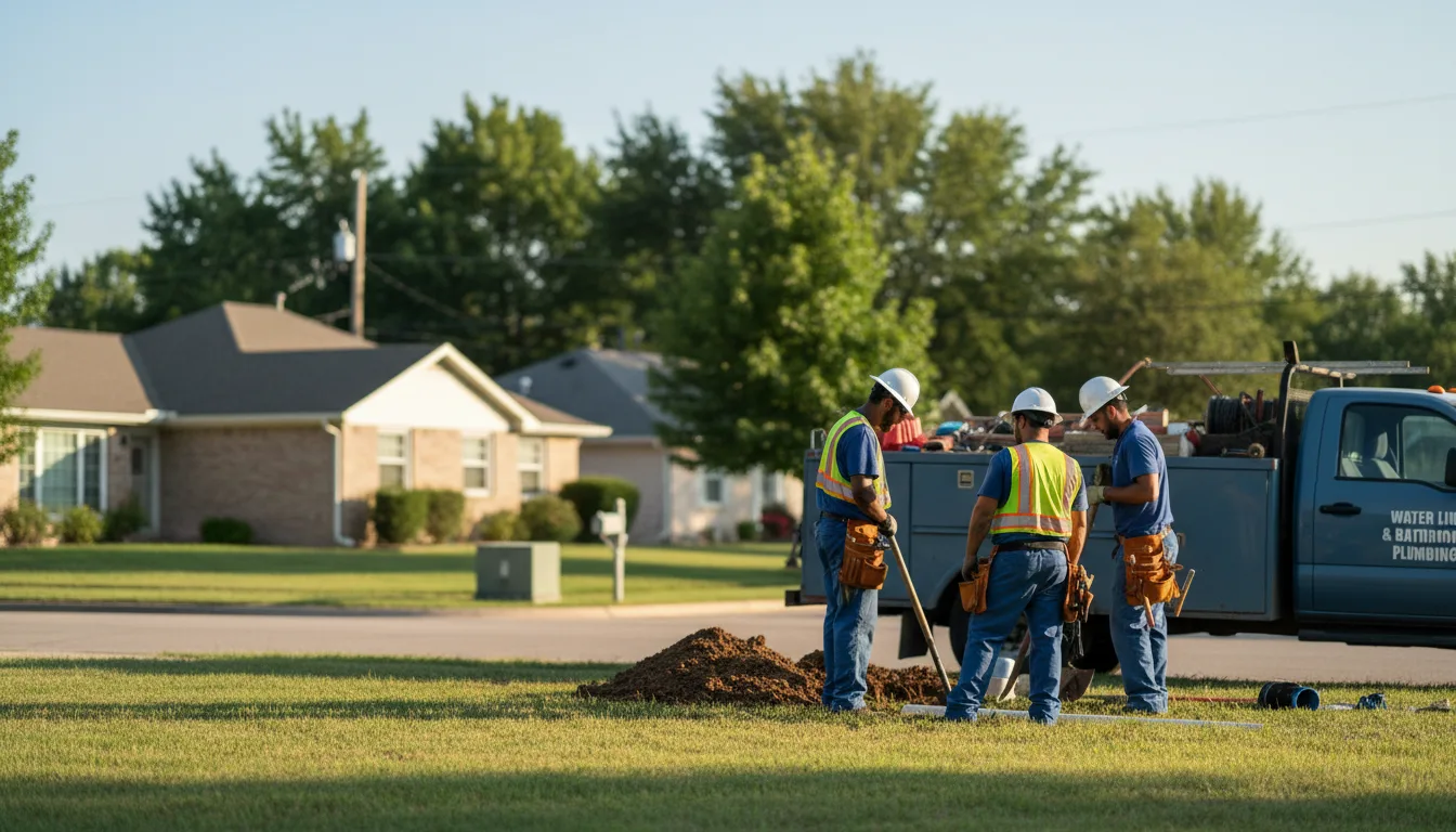Residential water line and bathroom plumbing service in Campbellsburg, KY